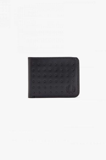 Fred Perry Nahkaiset Studded Billfold Miesten Laukut Mustat | FI 2001CTVE